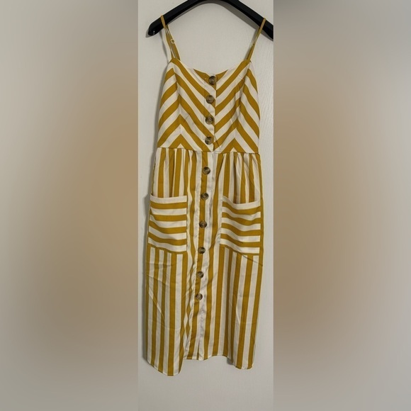 style house Dresses & Skirts - Yellow Dress | Striped Dress | Size M